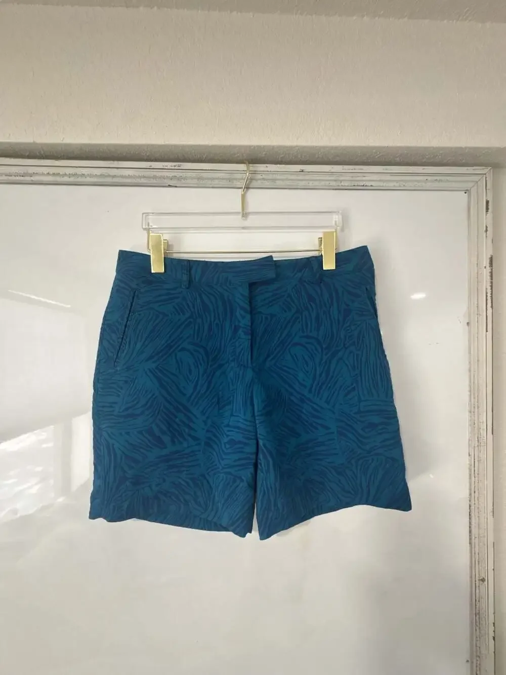 Lady Hagen Women's Blue Zebra Print Golf Shorts